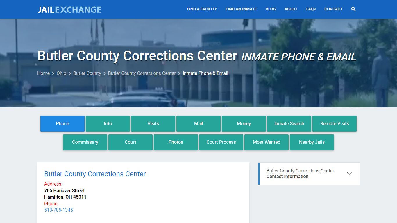 Inmate Phone - Butler County Corrections Center, OH - Jail Exchange